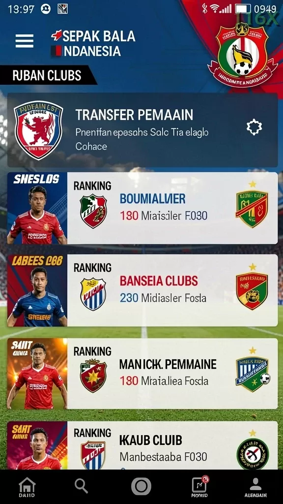 Cuplikan layar UANG4D — menu navigasi